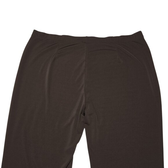 Vintage Susan Graver Pants Womens Plus 2X Brown Pull On Straight Leg Stretch - Picture 11 of 13